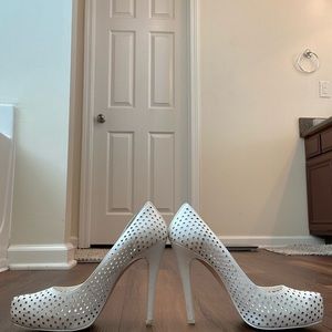 White BCBG pumps